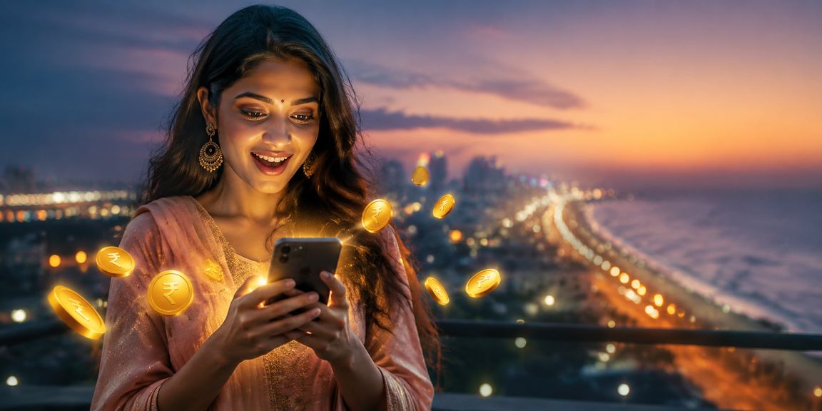 Chennai Marina Beach promoting deposit bonuses